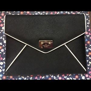 New Kate Spade Mallo Envelope Clutch in Black
